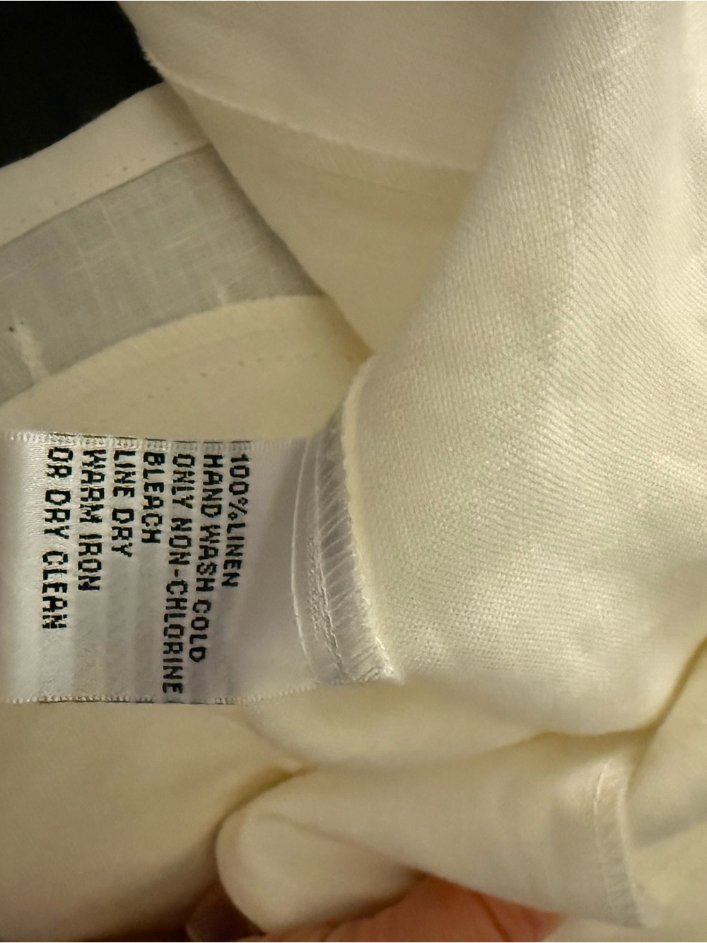 Talbot’s petite 14. Cream Button-Front Linen Jacket - Picture 6 of 6